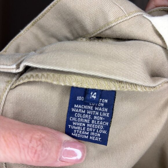 RALPH LAUREN SPORT Tan Shorts Womens 14 Chino Pockets Logo 100% Cotton Casual - Picture 5 of 7